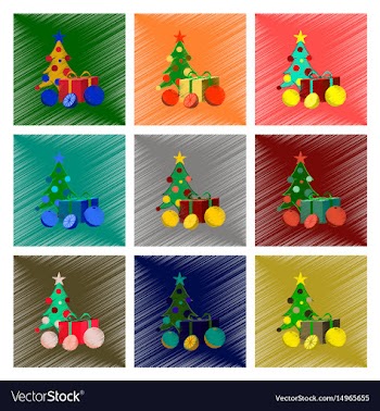 Assembly flat shading style christmas vector image