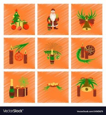 Assembly flat shading style christmas vector image