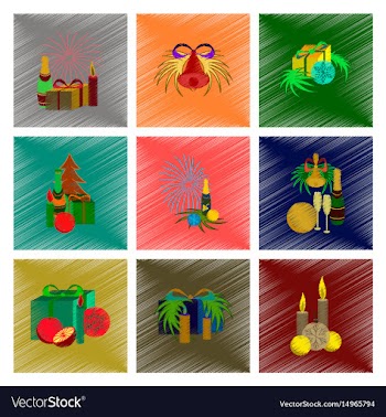 Assembly flat shading style christmas vector image