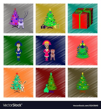 Assembly flat shading style christmas vector image