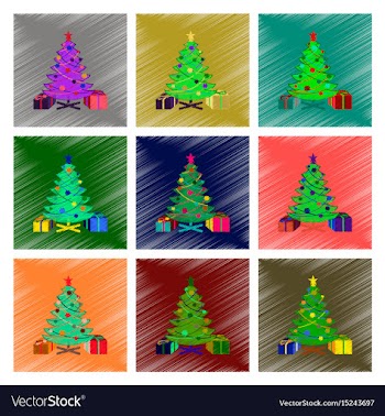 Assembly flat shading style christmas vector image