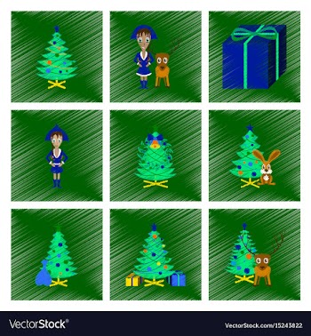 Assembly flat shading style christmas vector image