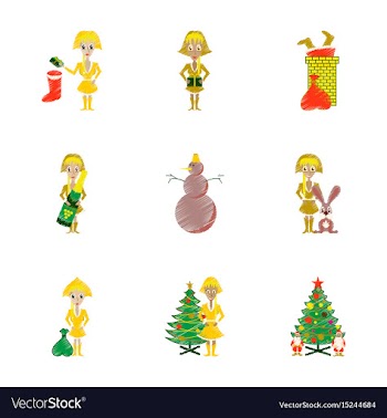 Assembly flat shading style christmas vector image