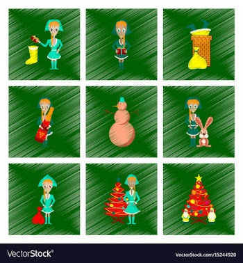 Assembly flat shading style christmas vector image