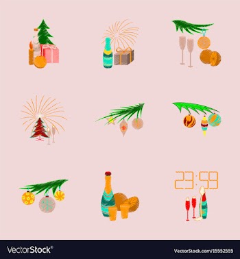 Assembly flat shading style christmas vector image