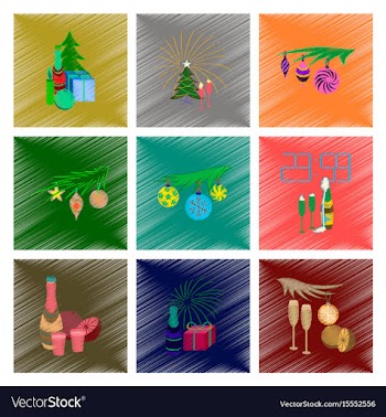Assembly flat shading style christmas vector image