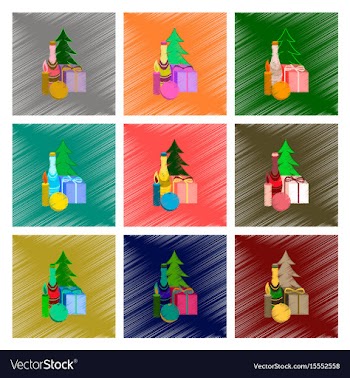 Assembly flat shading style christmas vector image