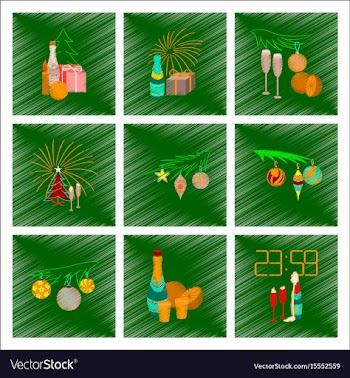 Assembly flat shading style christmas vector image