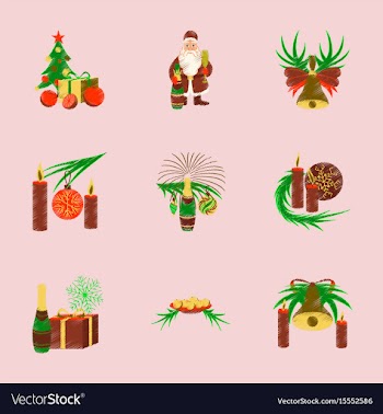 Assembly flat shading style christmas vector image