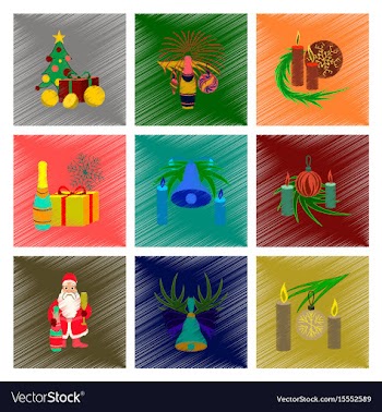 Assembly flat shading style christmas vector image