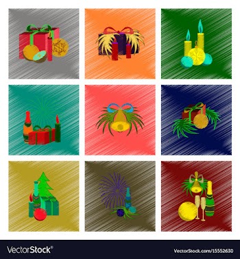 Assembly flat shading style christmas vector image