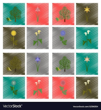 Assembly flat shading style floral vector image