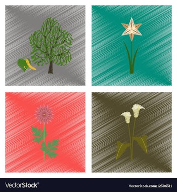 Assembly flat shading style floral vector image