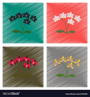 Assembly flat shading style flower vector image