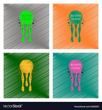 Assembly flat shading style icon blood flow vector image