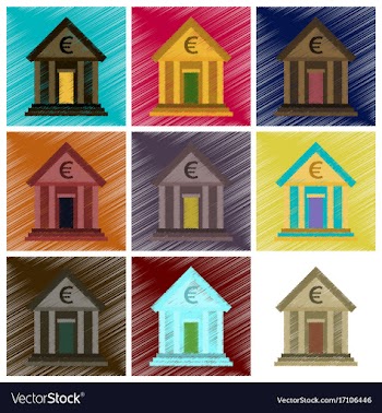 Assembly flat shading style icon business bank vector image