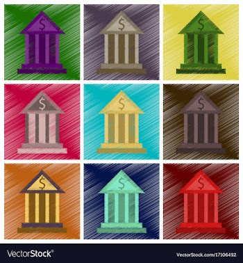 Assembly flat shading style icon business bank vector image
