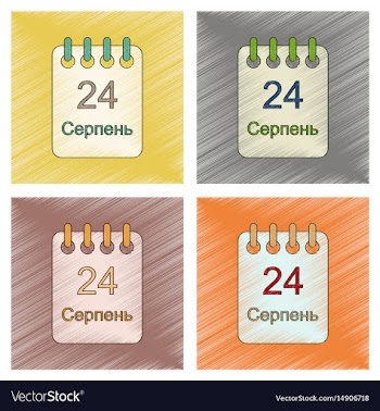 Assembly flat shading style icon calendar ukraine vector image