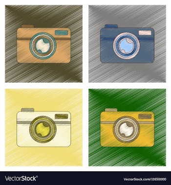 Assembly flat shading style icon camera vector image