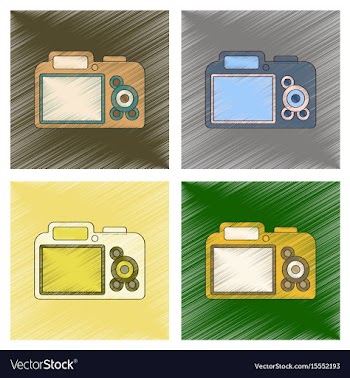 Assembly flat shading style icon camera vector image