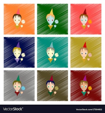 Assembly flat shading style icon child sparkler vector image