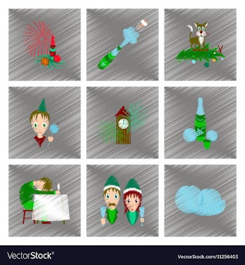 Assembly flat shading style icon Christmas vector image