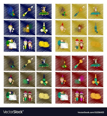 Assembly flat shading style icon Christmas vector image