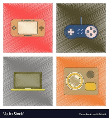 Assembly flat shading style icon computer game vector image