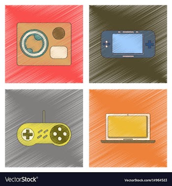 Assembly flat shading style icon computer game vector image
