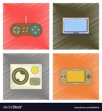 Assembly flat shading style icon computer game vector image