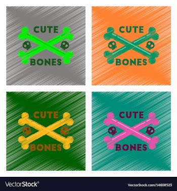 Assembly flat shading style icon cross bones vector image