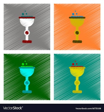 Assembly flat shading style icon cup potion vector image