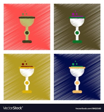 Assembly flat shading style icon cup potion vector image