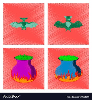 Assembly flat shading style icon cute bat potion vector image