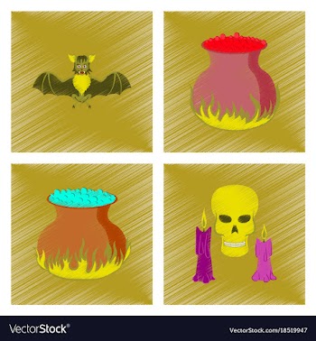 Assembly flat shading style icon cute bat potion vector image