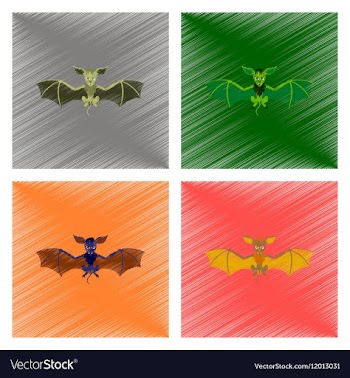 Assembly flat shading style icon cute bat vector image
