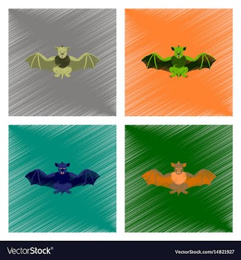 Assembly flat shading style icon cute bat vector image