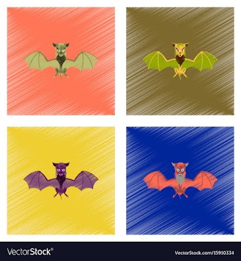 Assembly flat shading style icon cute bat vector image