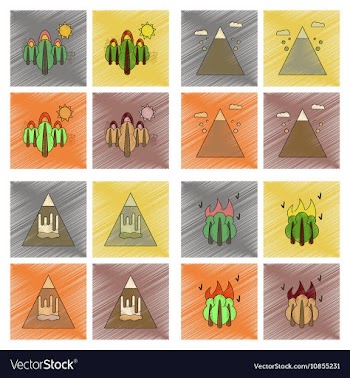 Assembly flat shading style icon danger natural vector image