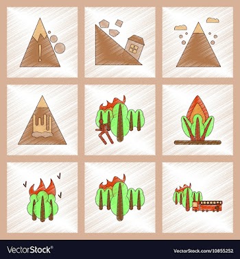 Assembly flat shading style icon danger natural vector image