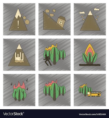 Assembly flat shading style icon danger natural vector image