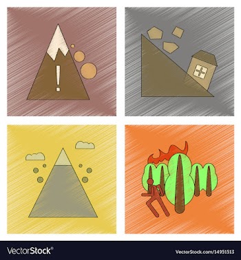 Assembly flat shading style icon danger natural vector image