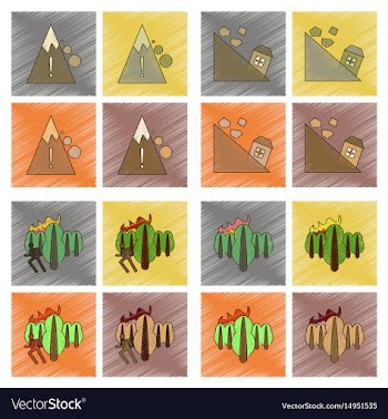 Assembly flat shading style icon danger natural vector image