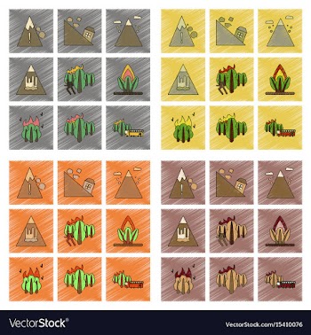 Assembly flat shading style icon danger natural vector image