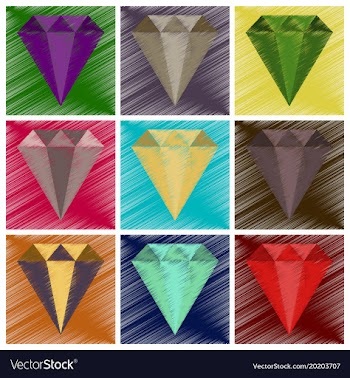 Assembly flat shading style icon diamond vector image