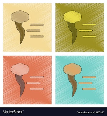 Assembly flat shading style icon disaster tornado vector image