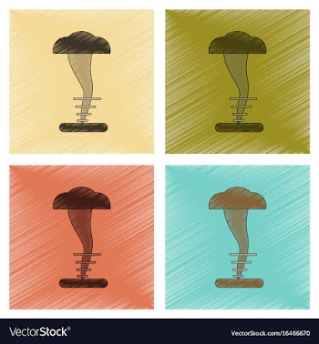 Assembly flat shading style icon disaster tornado vector image