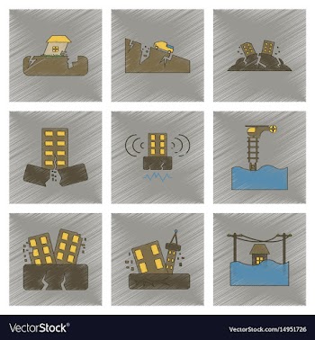 Assembly flat shading style icon disaster vector image