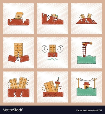 Assembly flat shading style icon disaster vector image