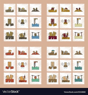 Assembly flat shading style icon disaster vector image